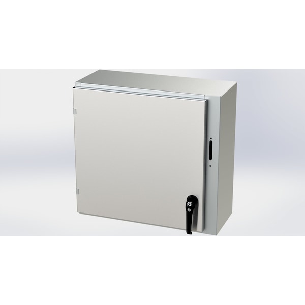 2 Point Latch Electrical Enclosures, 24 in H, 10 in D, 25.38 in W, NEMA 3R, 4, 4X, 12, 13
